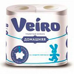 Veiro Туалетная бумага 2 слоя Домашняя, 4 шт